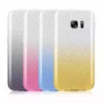 Wholesale Galaxy S7 Shiny Armor Hybrid Case (Silver)